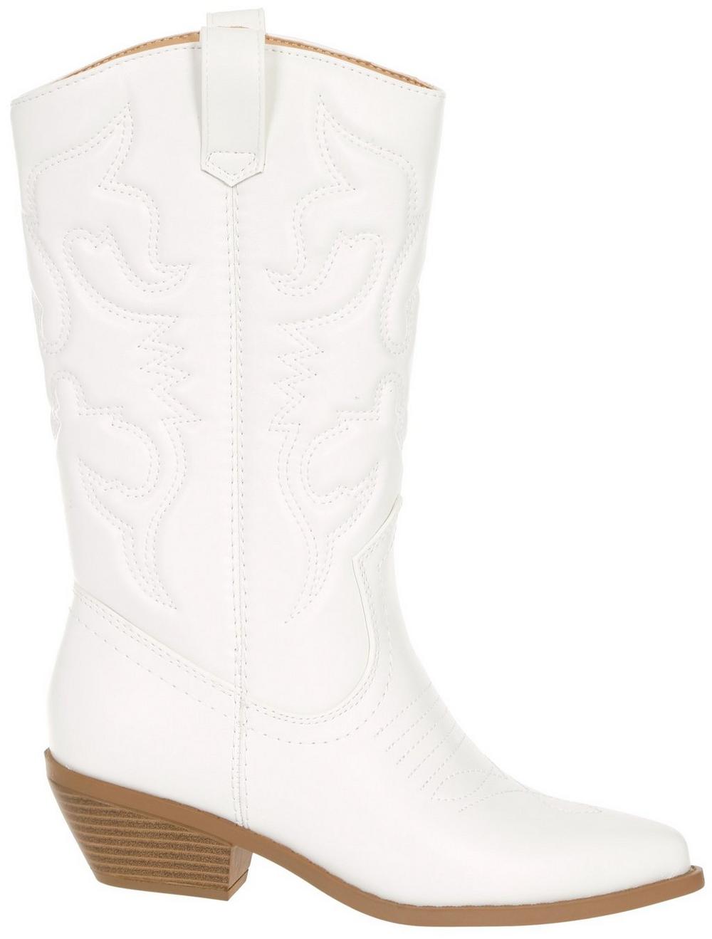 White Women's Rerun Cowboy Boots - Soda