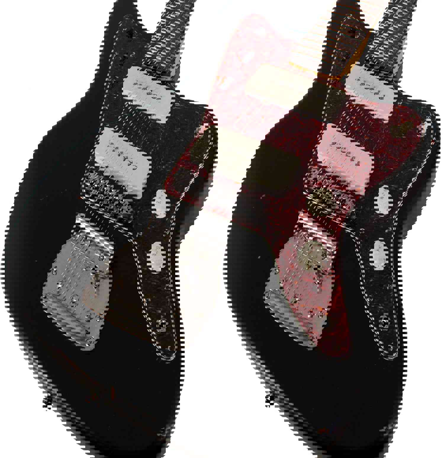 Nash JM-63 Jazzmaster Guitar, Black, Light Aging - Vintage Inspired Electric Guitar