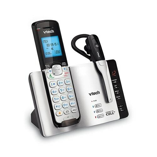 VTech DS6671-3 DECT 6.0 Expandable Cordless Phone with Bluetooth Connect to Cell - 2 Handsets & Headset
