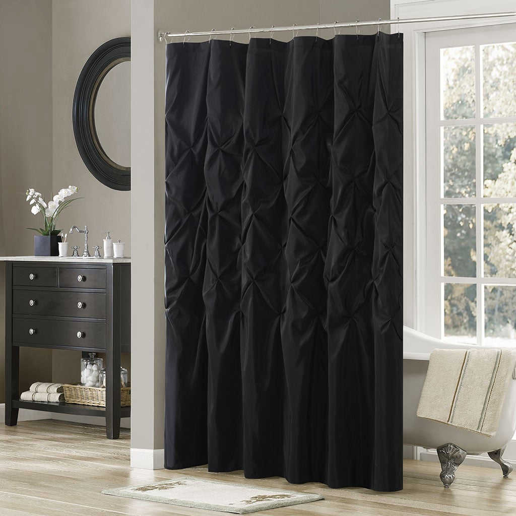 72L Laurel Tufted Semi-Sheer Shower Curtain