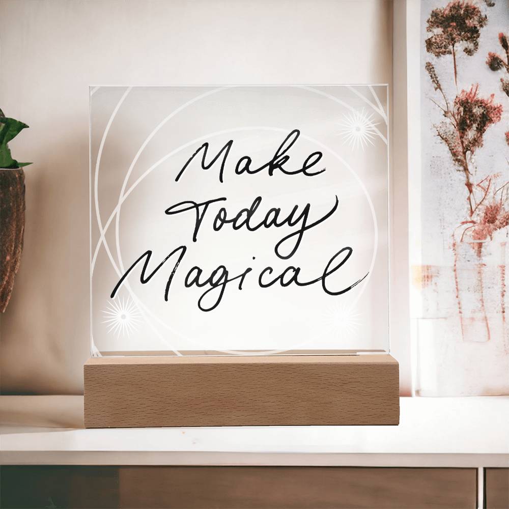 Magical Motivational Acrylic LED Night Light - Inspirational Home Decor Gift