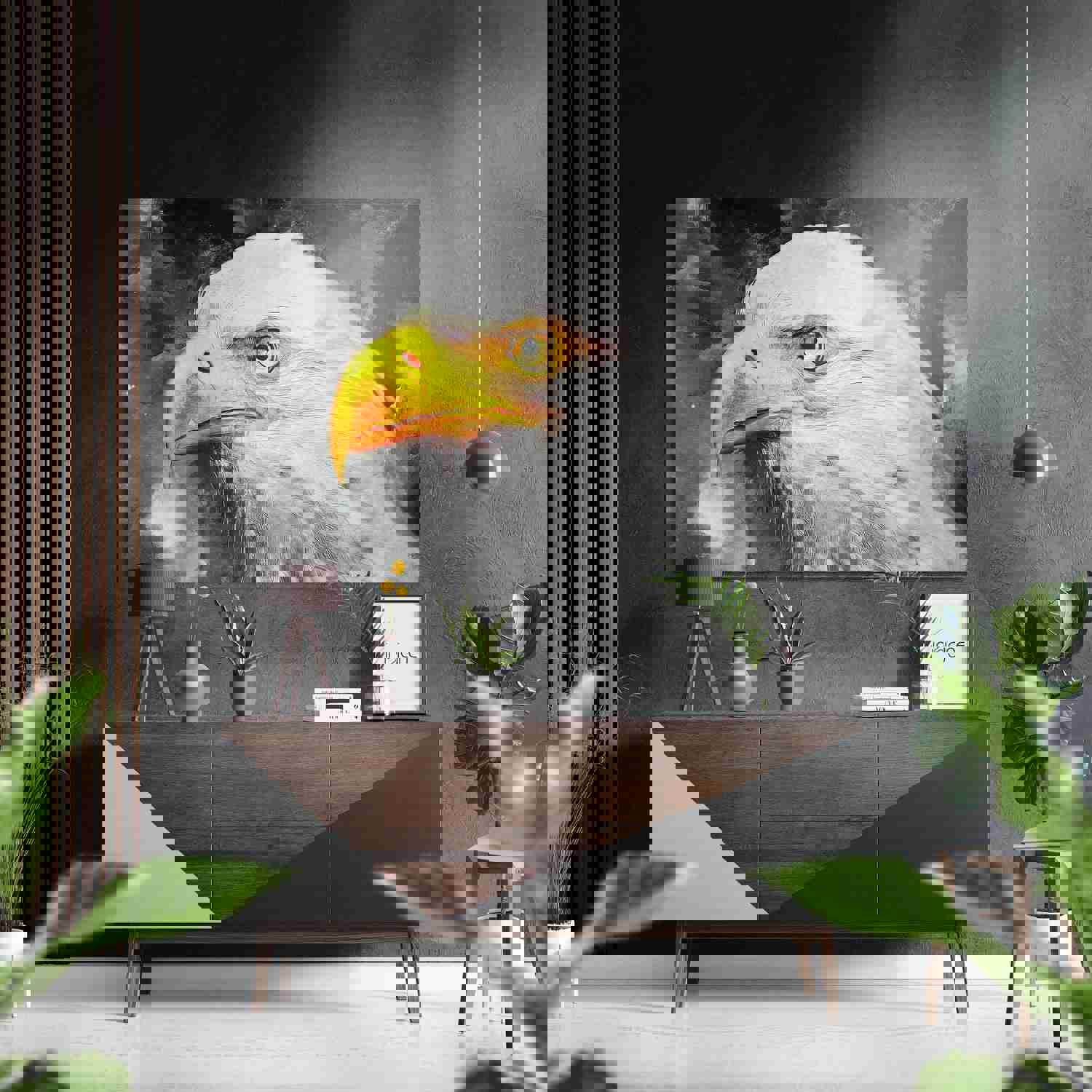 Eagle Brushed Aluminium Dibond Wall Art