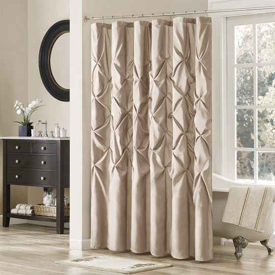 72L Laurel Tufted Semi-Sheer Shower Curtain
