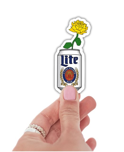 Beer Can Flower Sticker - Fun and Durable Vinyl Decal