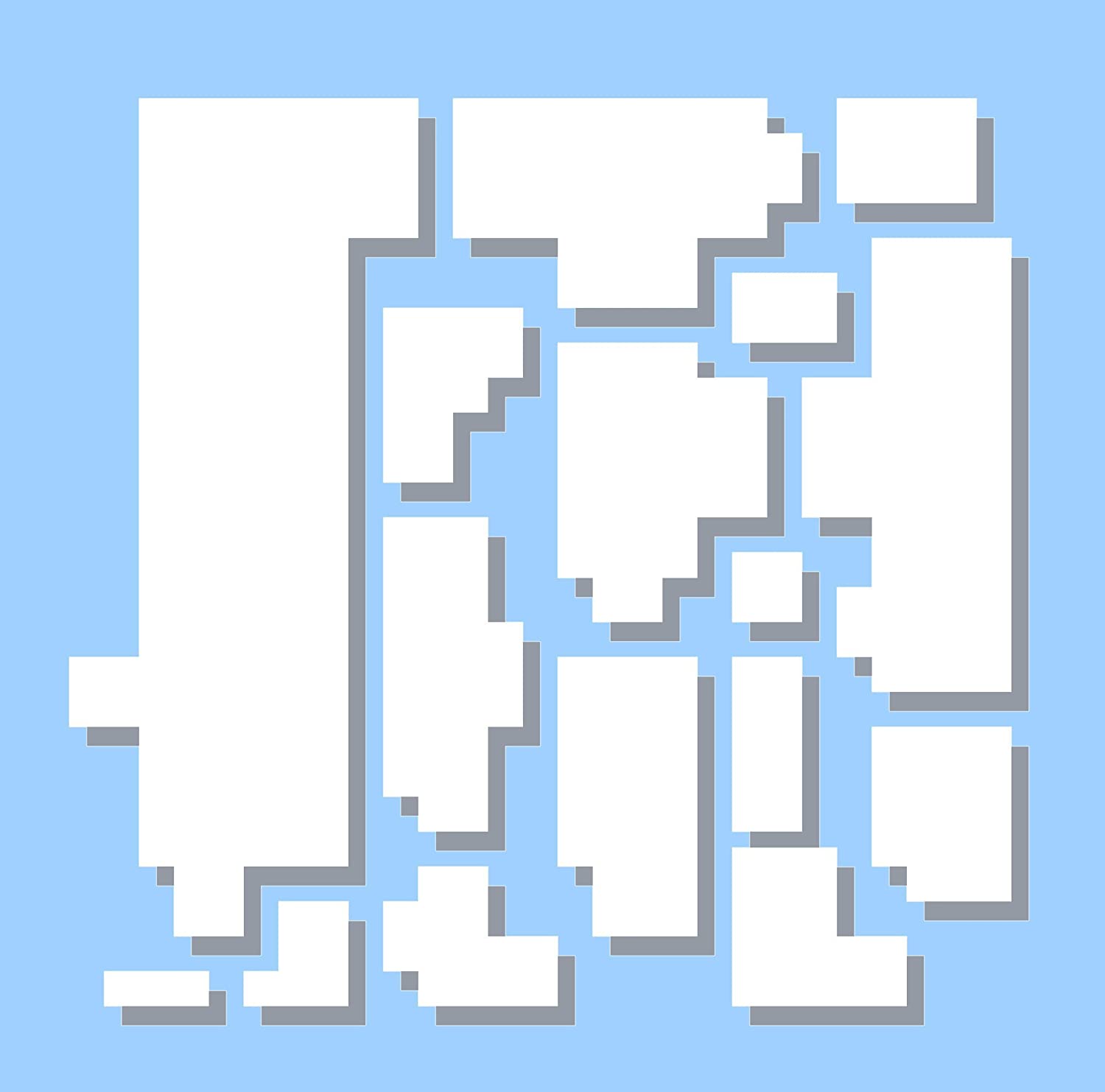 16 Block Cloud Mine Themed Decals for Ceilings or Walls