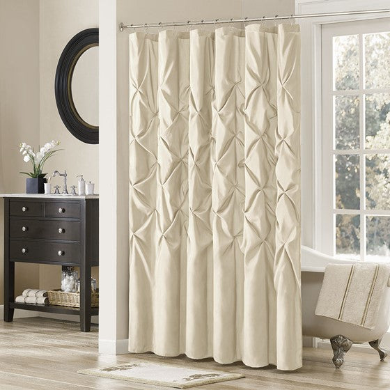 72L Laurel Tufted Semi-Sheer Shower Curtain