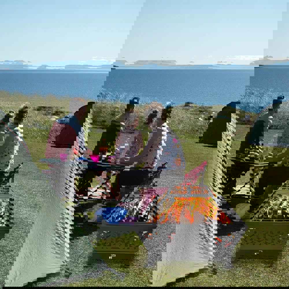 26 Inch Outdoor Wood Fire Four-Corner Pit Heater - Black Zokop Yl013F