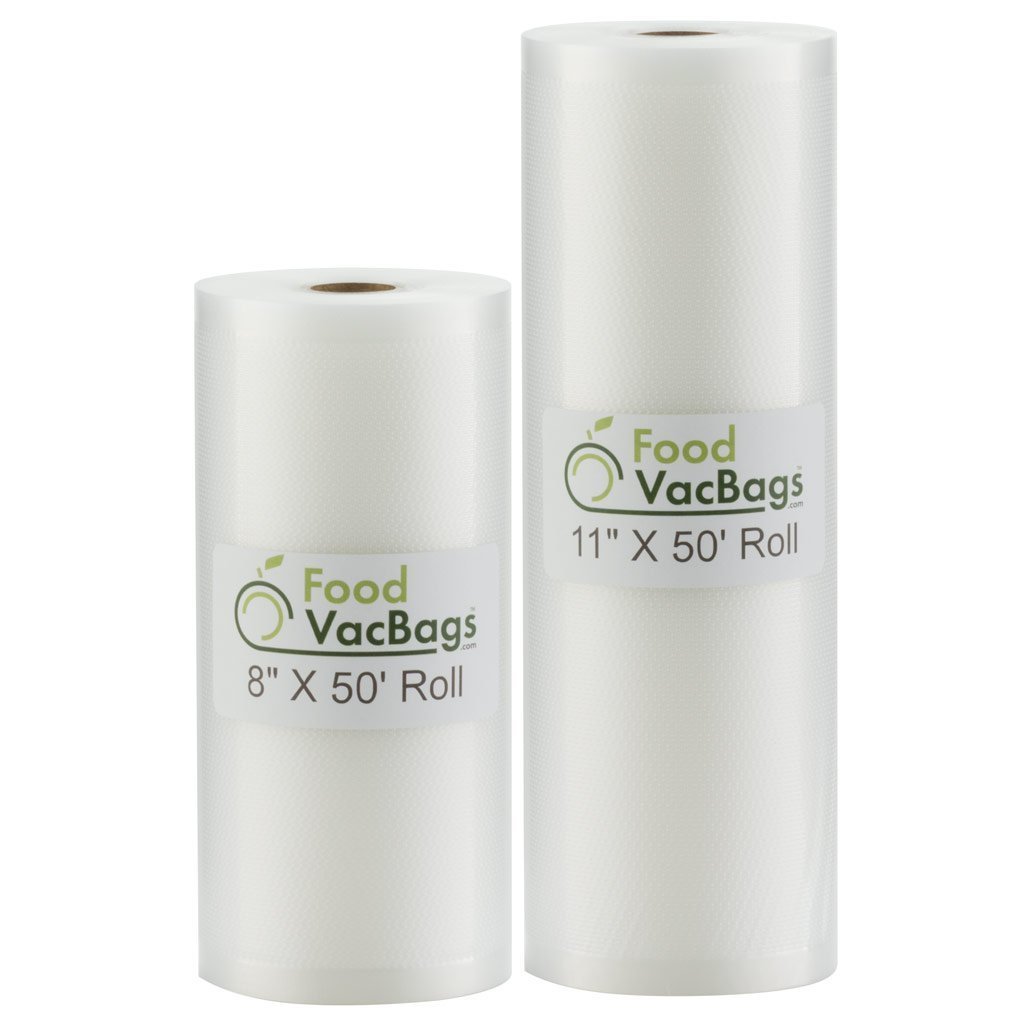 2 Foodsaver Compatible 50 Rolls Vacuum Food Storage Bags for Fresh & Frozen Food