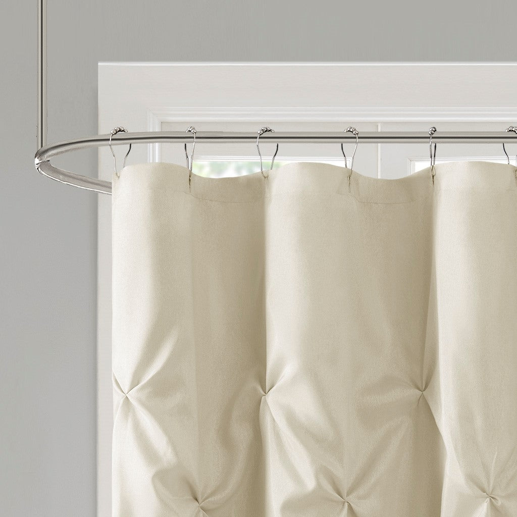 72L Laurel Tufted Semi-Sheer Shower Curtain