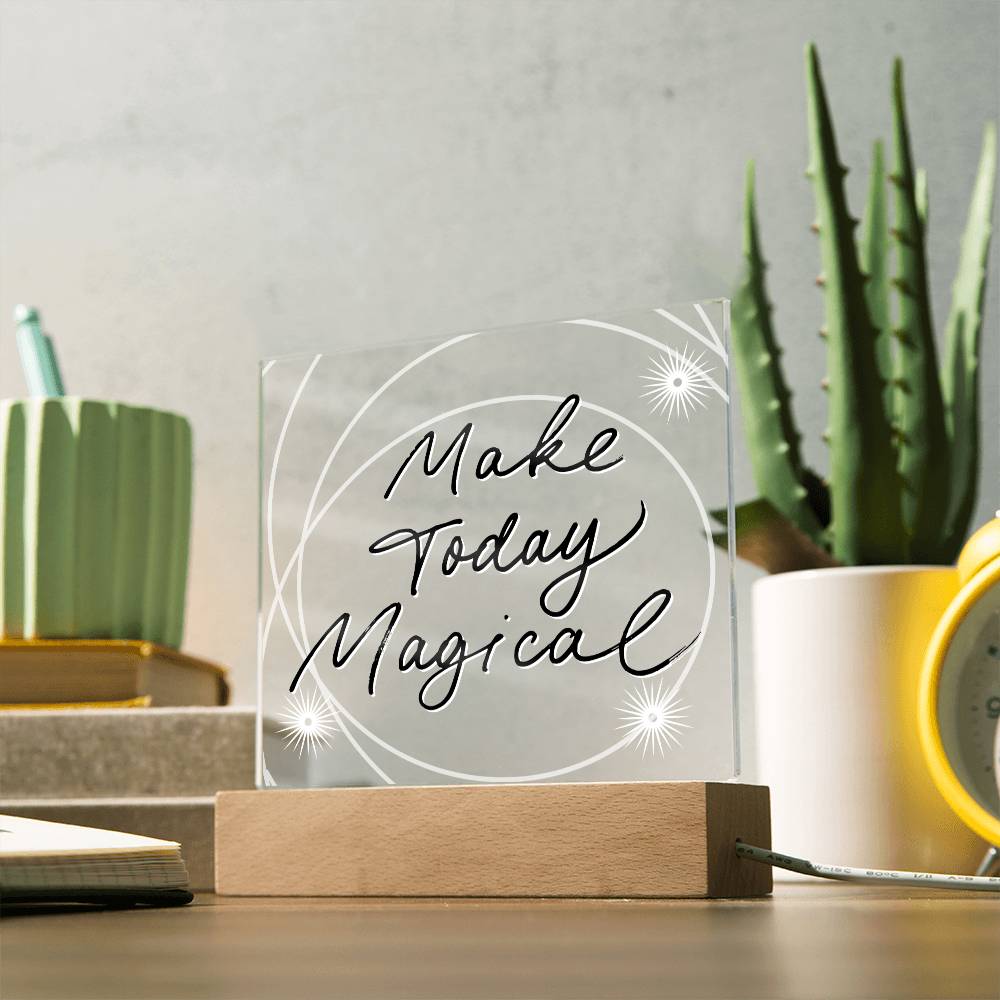 Magical Motivational Acrylic LED Night Light - Inspirational Home Decor Gift