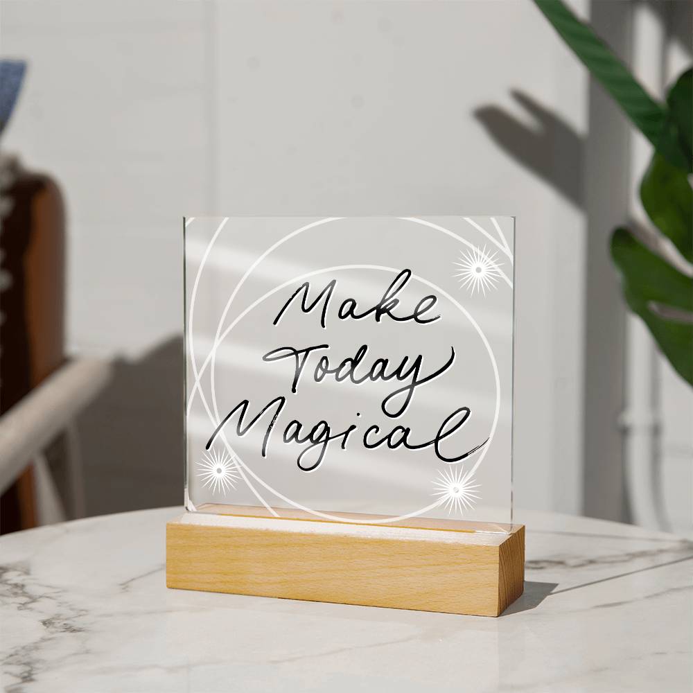 Magical Motivational Acrylic LED Night Light - Inspirational Home Decor Gift
