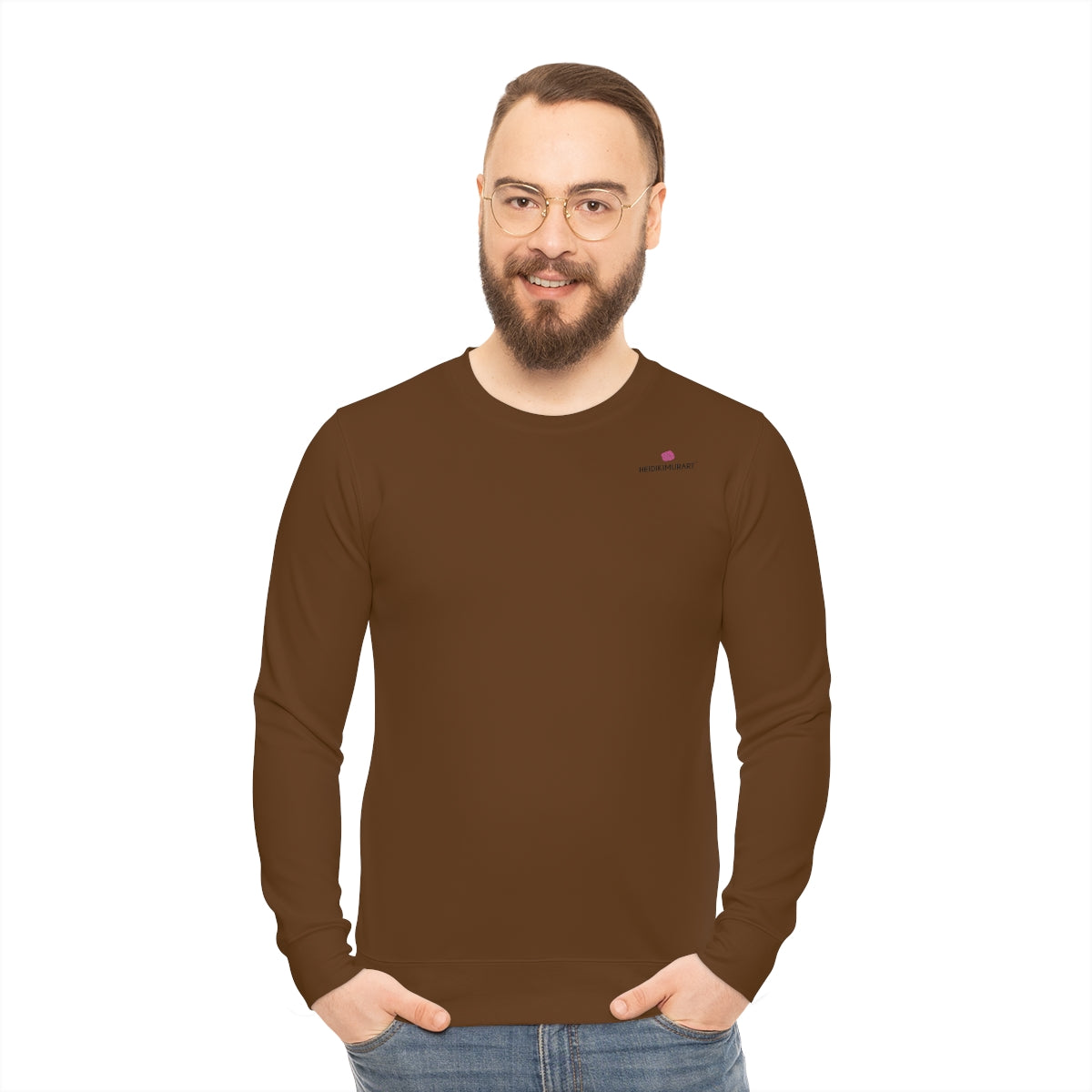 Brown Lightweight Men's Sweatshirt - Comfortable & Stylish