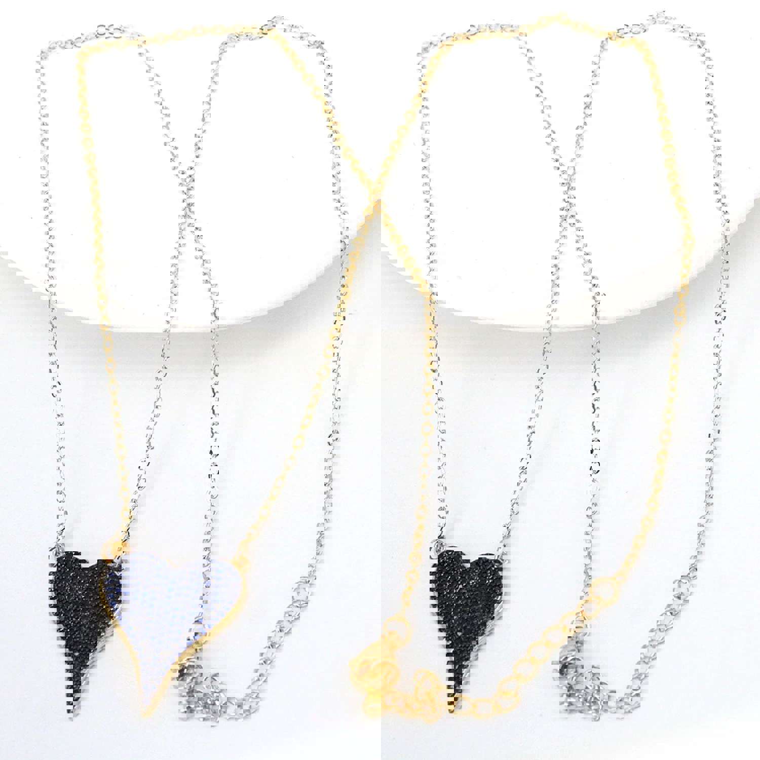 Bianca CZ Heart Pendant Necklace - Elegant 18k Gold Plated Jewelry