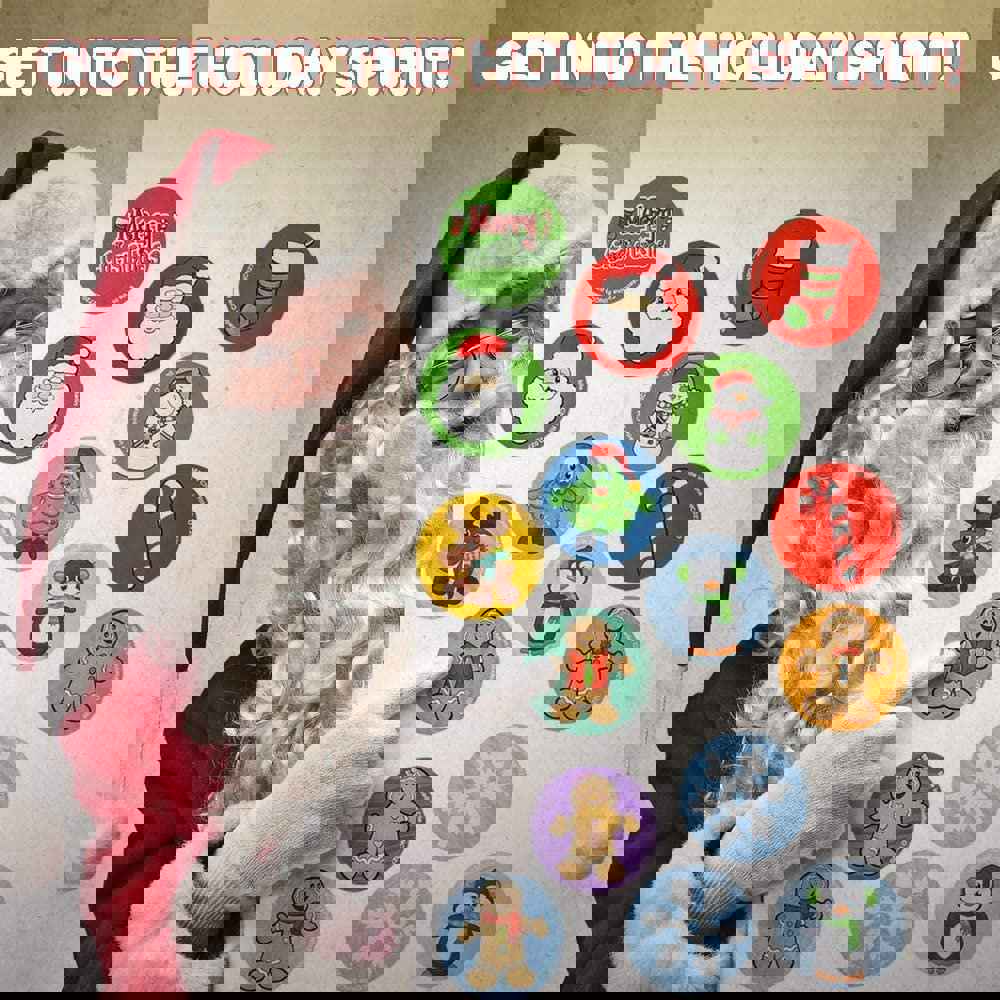 Holiday Roll Stickers Assortment - 500 Christmas Themed Stickers for Kids