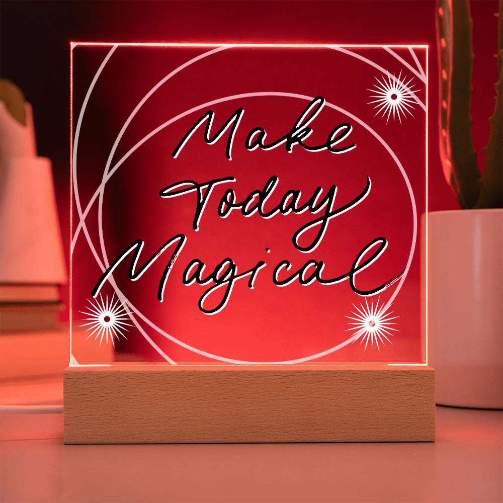 Magical Motivational Acrylic LED Night Light - Inspirational Home Decor Gift