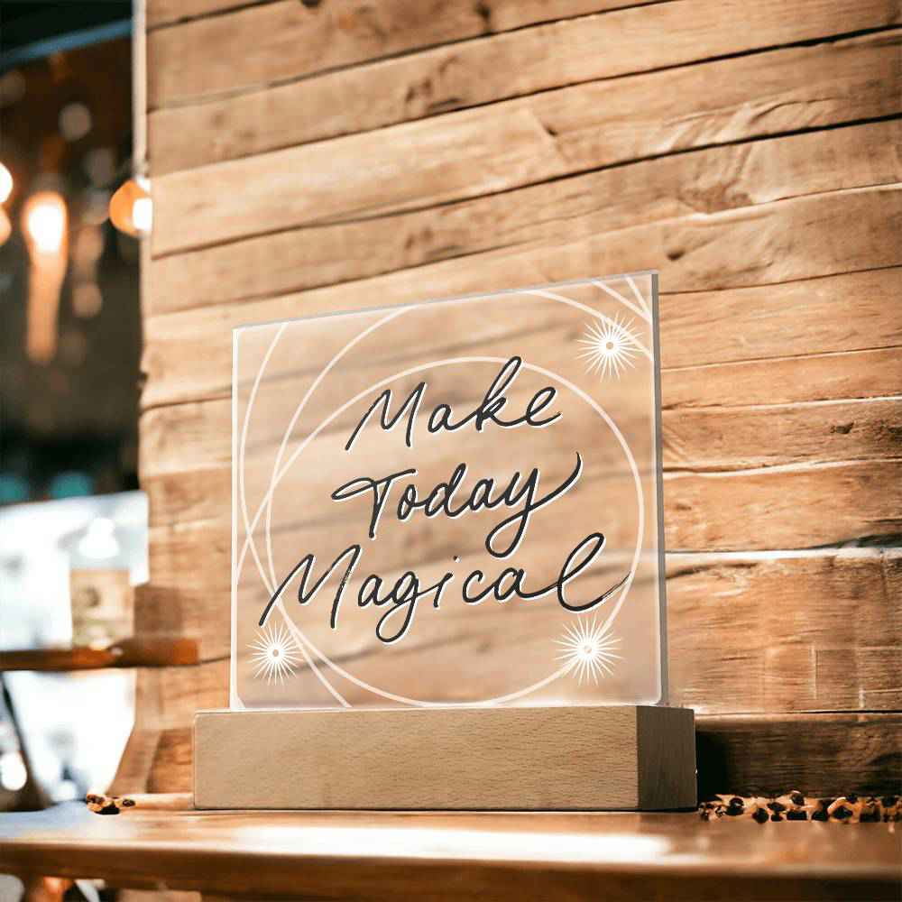 Magical Motivational Acrylic LED Night Light - Inspirational Home Decor Gift