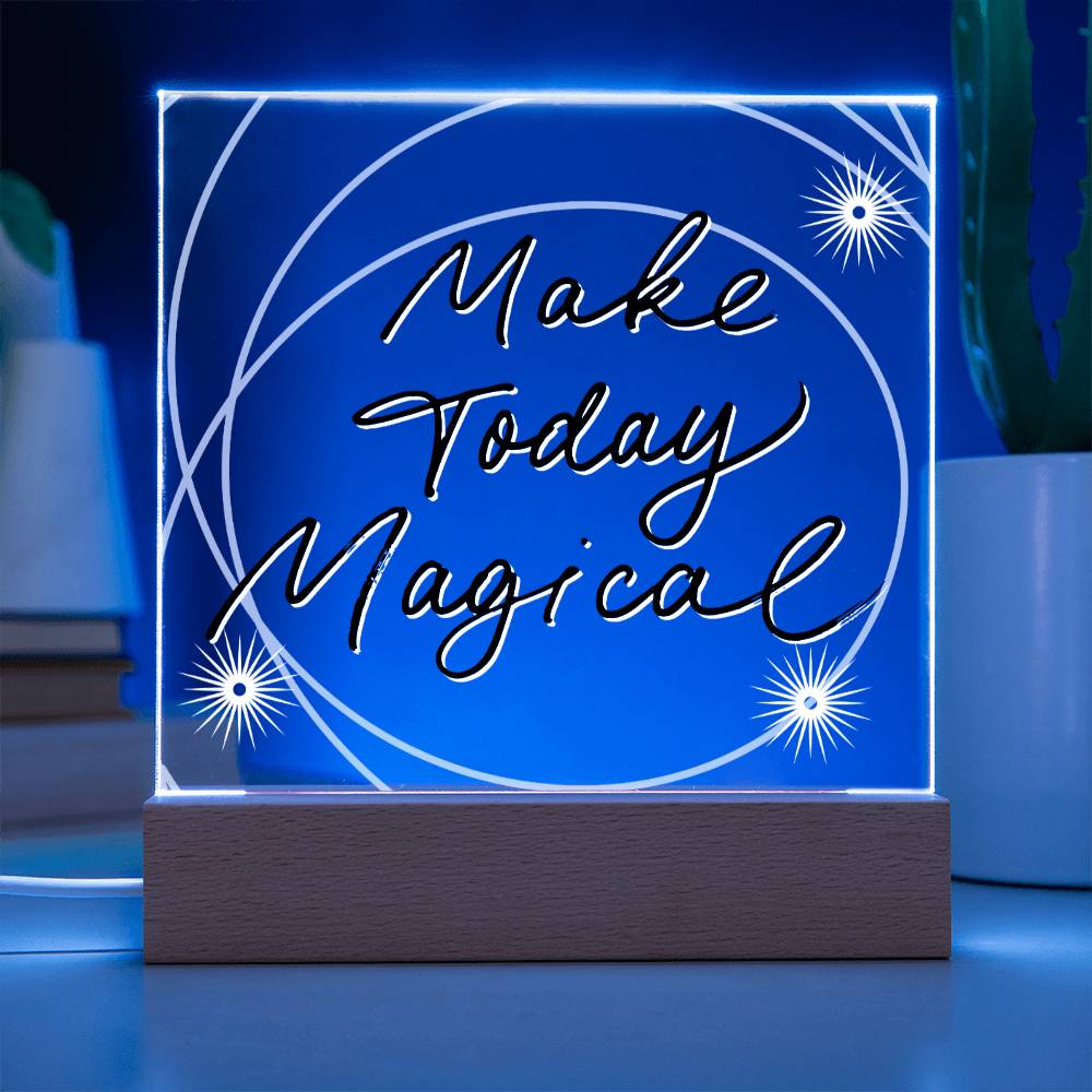 Magical Motivational Acrylic LED Night Light - Inspirational Home Decor Gift