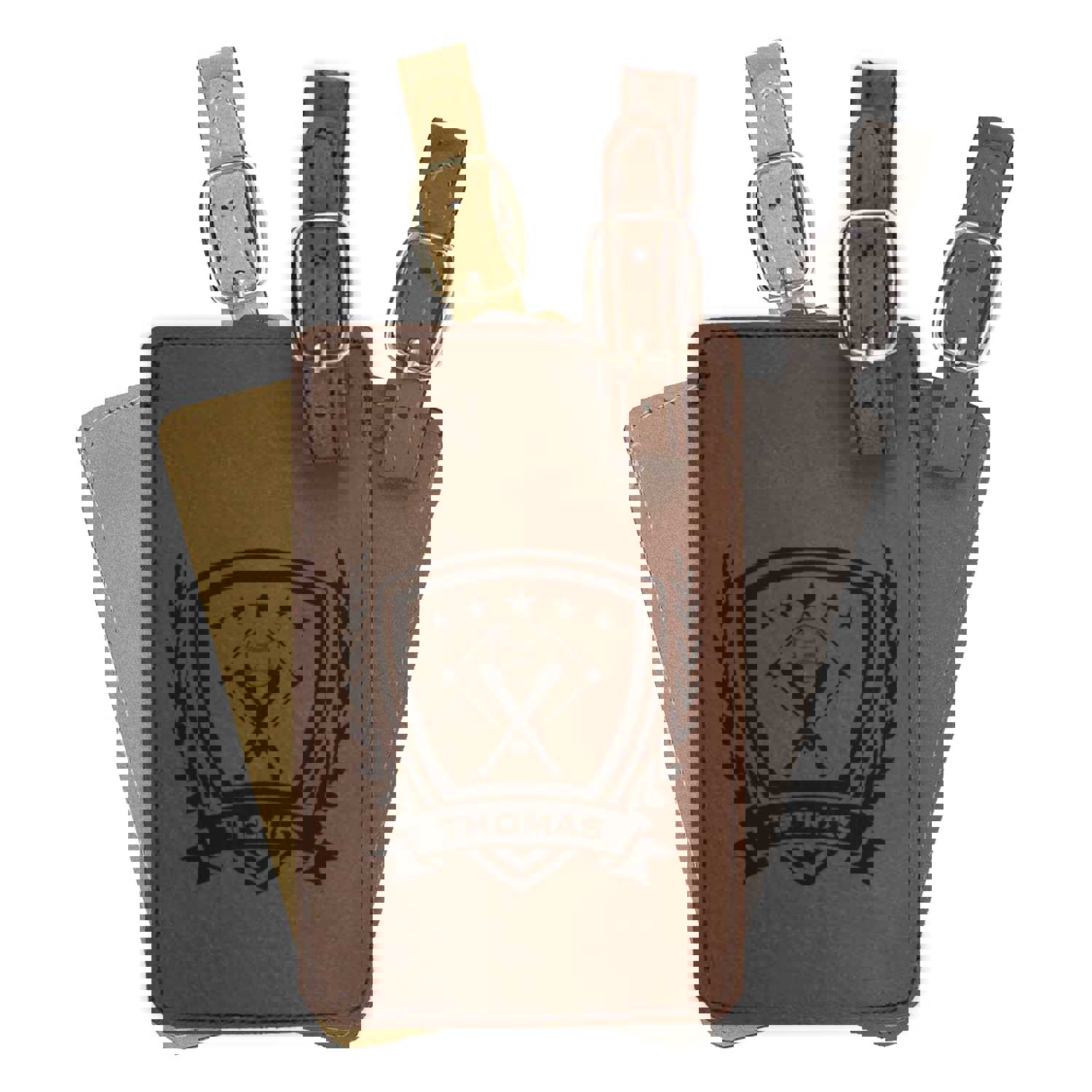 Personalized Baseball Bag Tag - Engraved Leather Luggage Tag for Sports Gifts