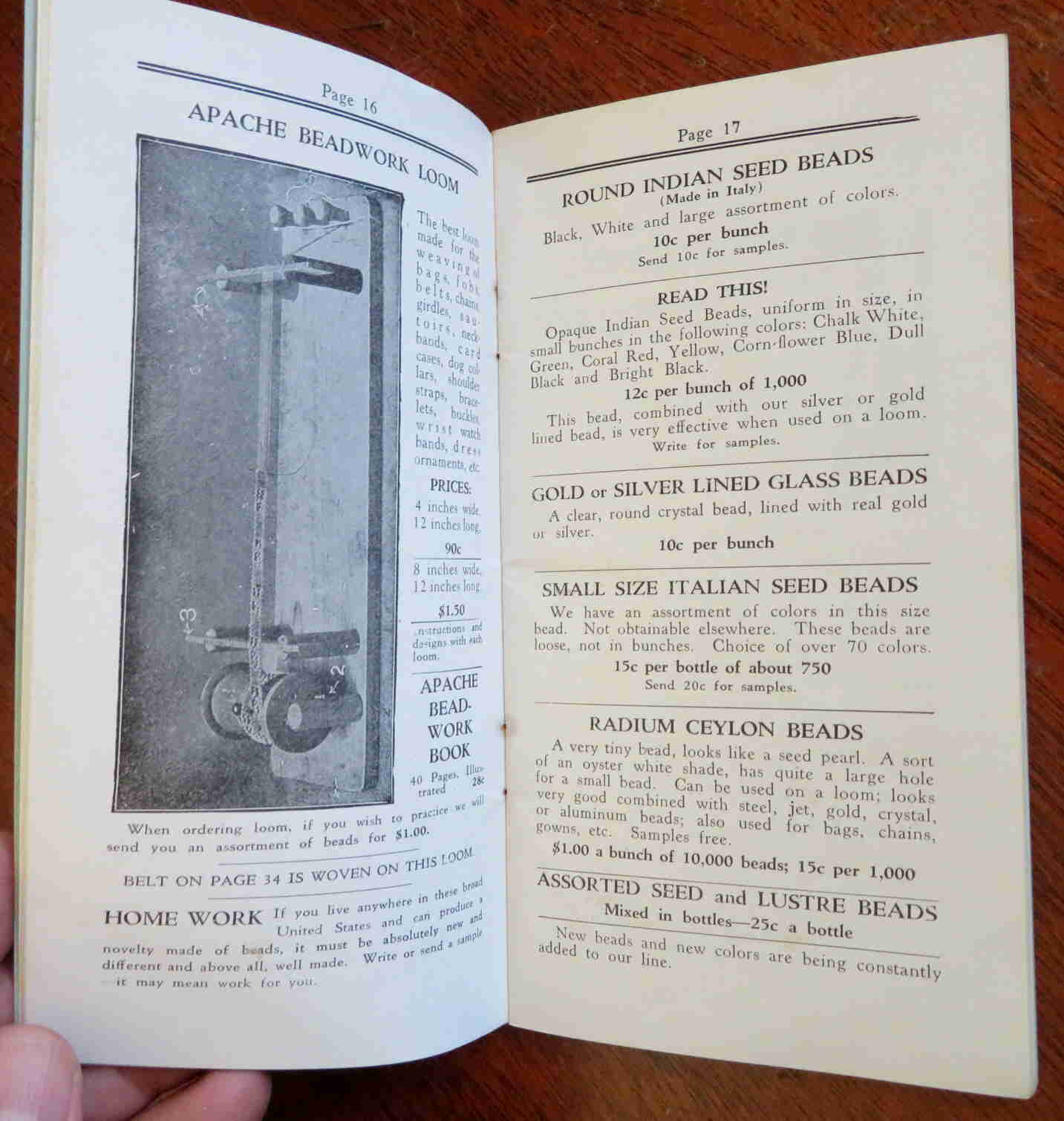 The Blue Bead Book of America No. 5 - Vintage 1920s Illustrated Craft Supply Catalog