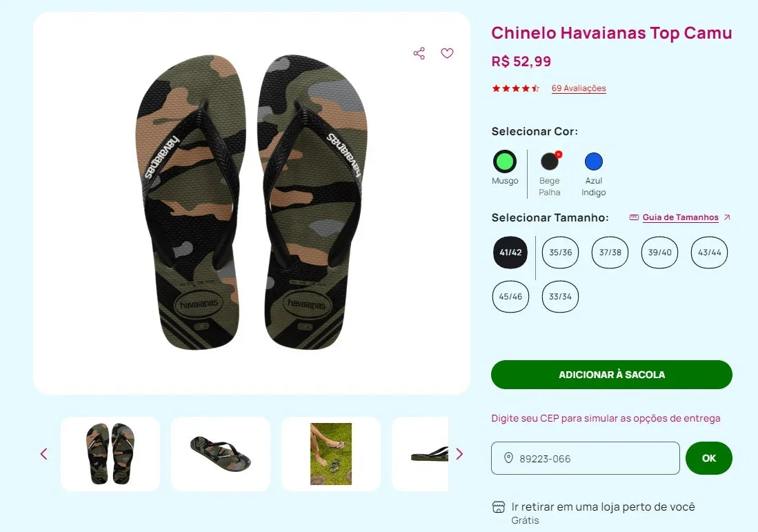 Havaianas Sandals Collection - Size 41/42 (9 Pairs)