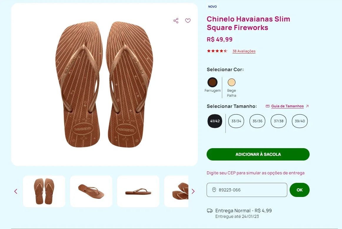 Havaianas Sandals Collection - Size 41/42 (9 Pairs)