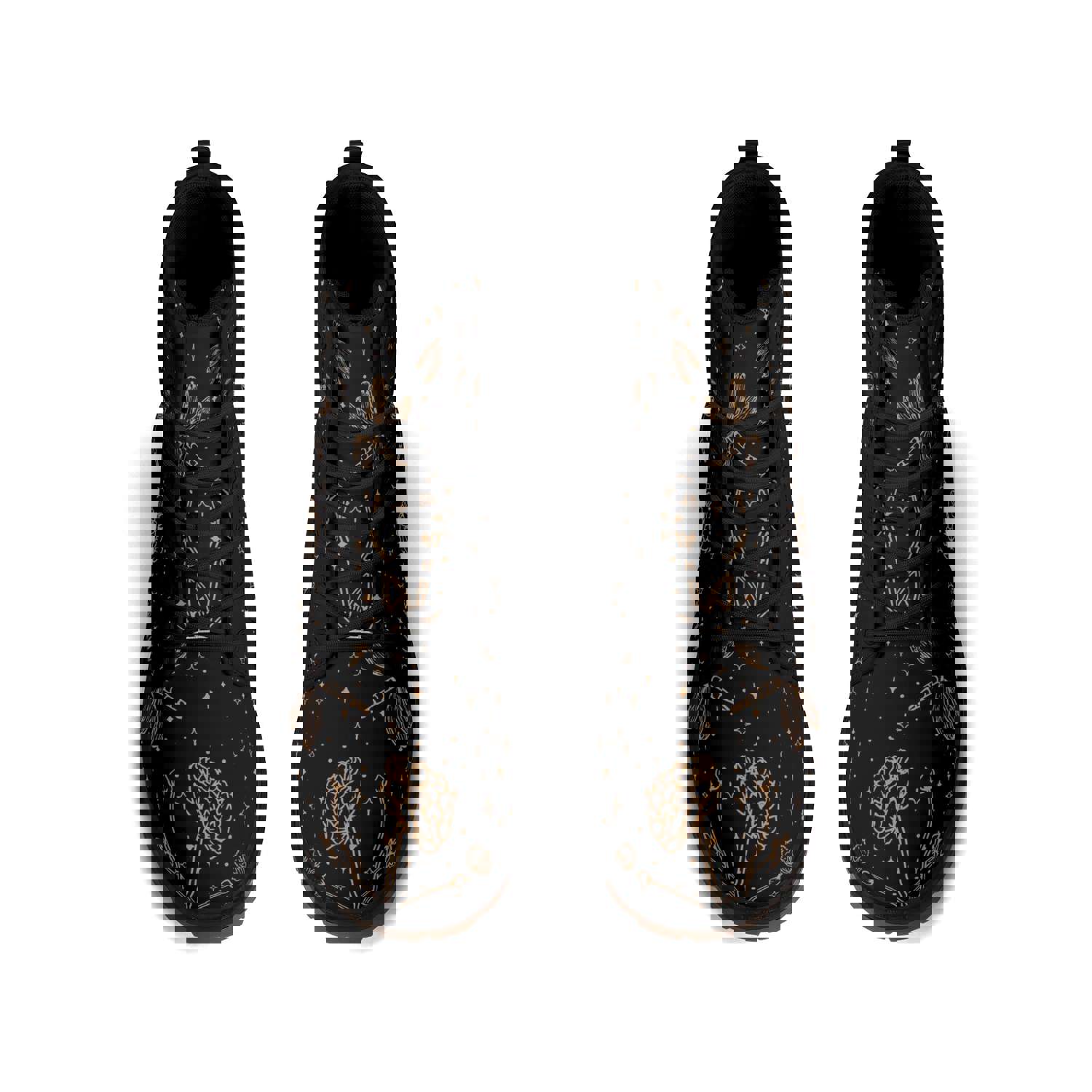 Dragonfly Flowers Women's Luxe Black Combat Boots