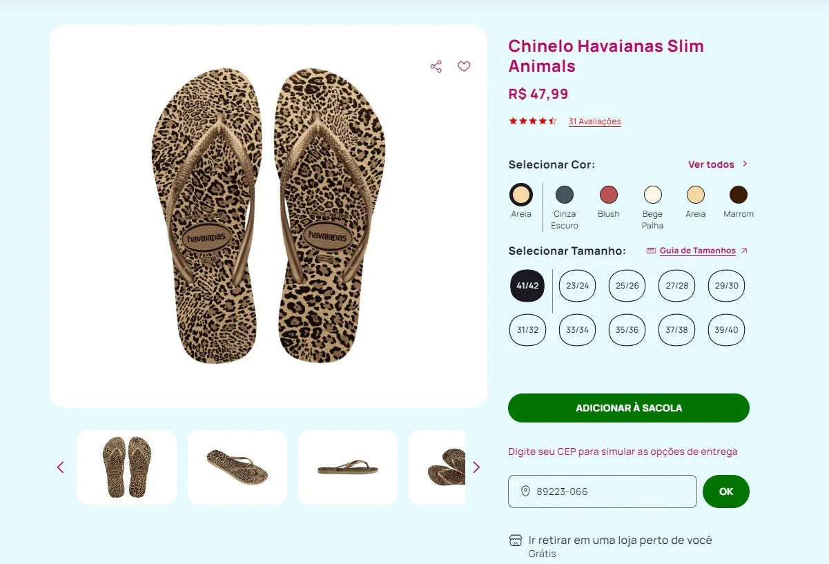 Havaianas Sandals Collection - Size 41/42 (9 Pairs)