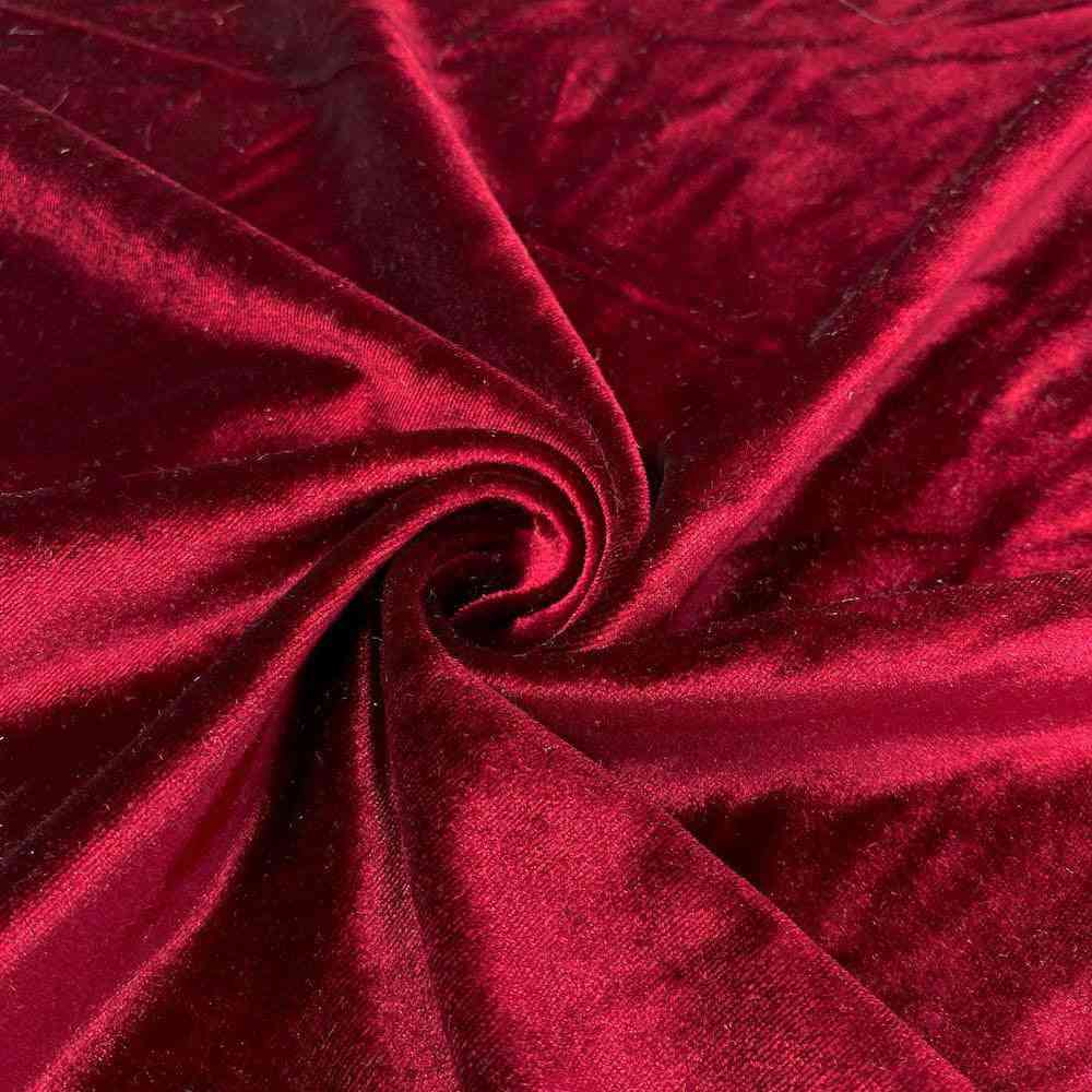 Stretch Velvet Fabric - Wine - 60" Width for Sewing, Apparel & Crafts