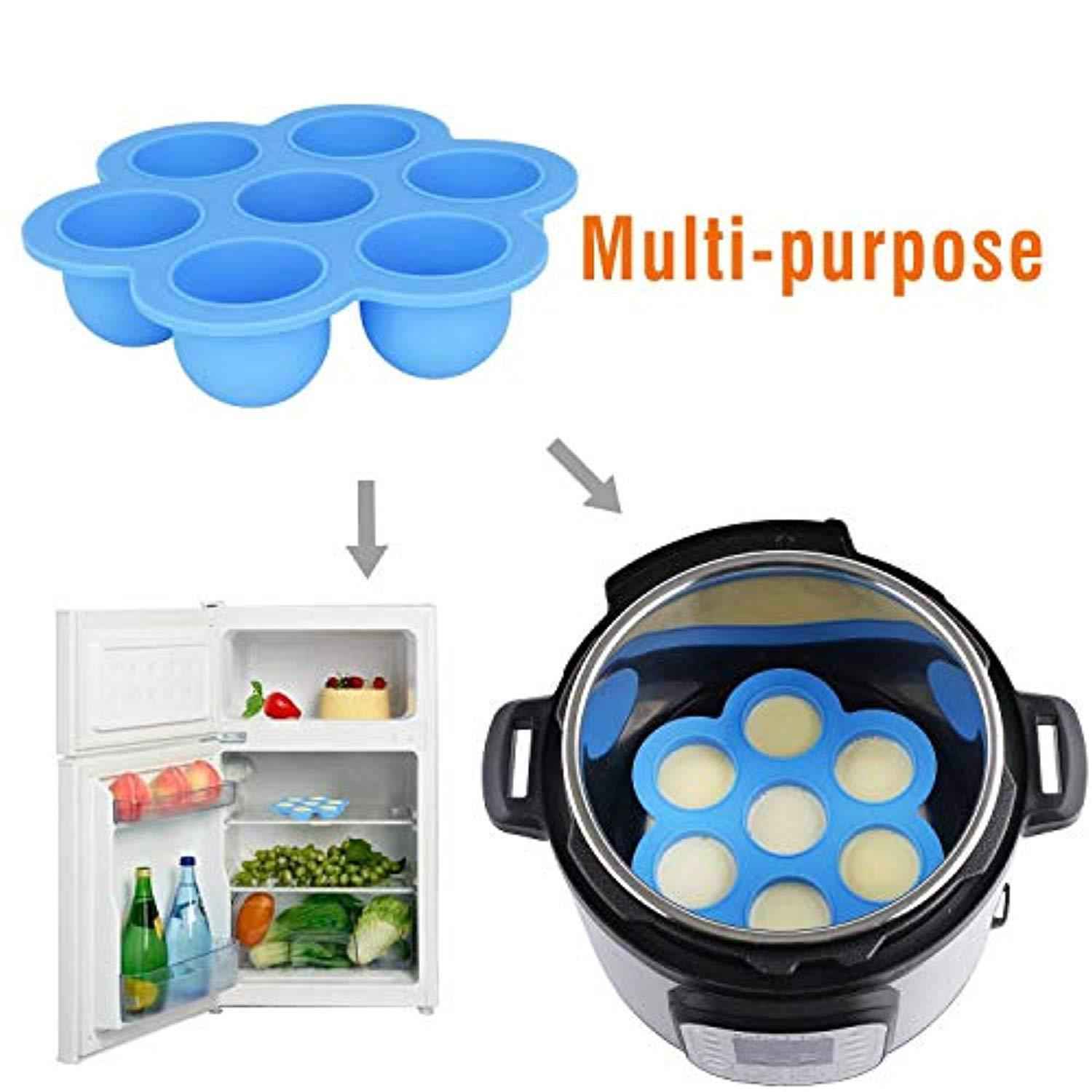 Silicone Egg Bites Molds for Instant Pot & Pressure Cooker - FDA Approved with Lid