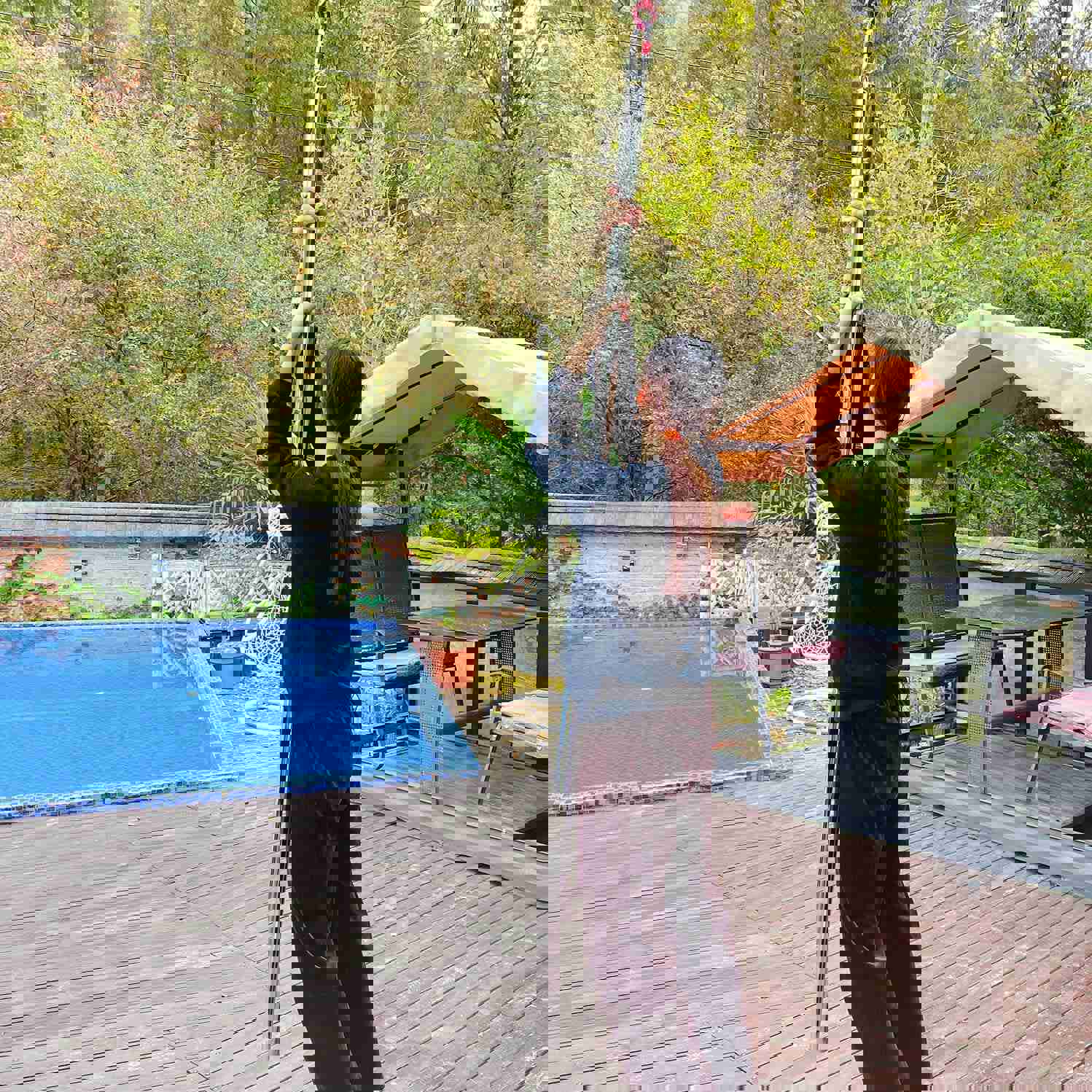 45mm Removable Dance Pole Set - Spinning & Static Fitness Pole for Home, Club, Party