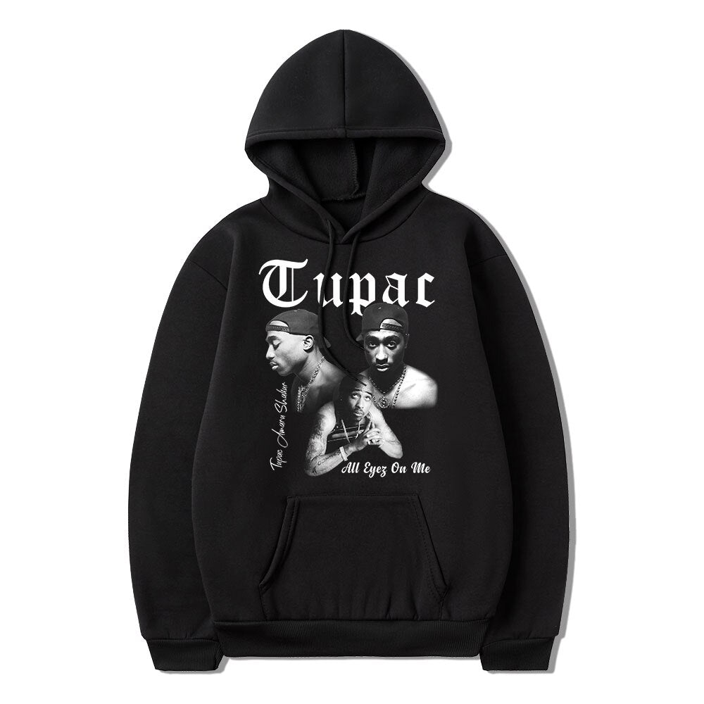 Rapper Tupac 2Pac Hoodies - Streetwear Oversized Hooded Sweatshirts for Men and Women