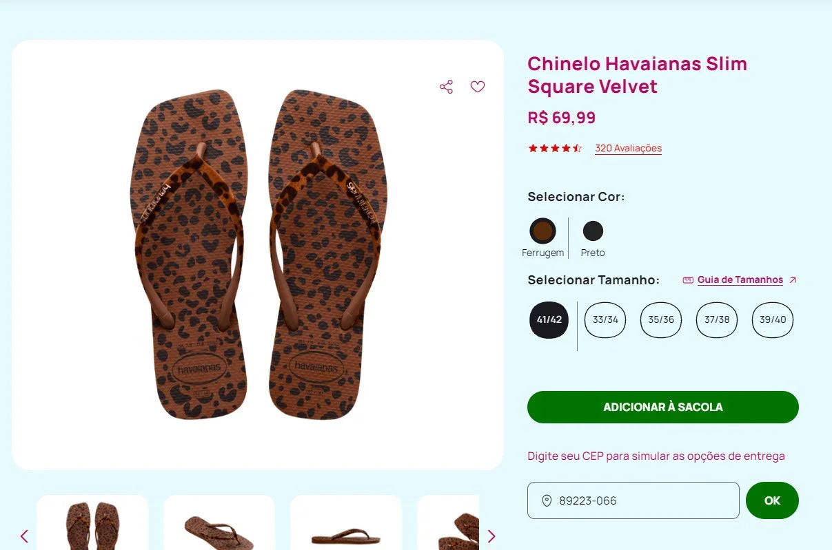 Havaianas Sandals Collection - Size 41/42 (9 Pairs)