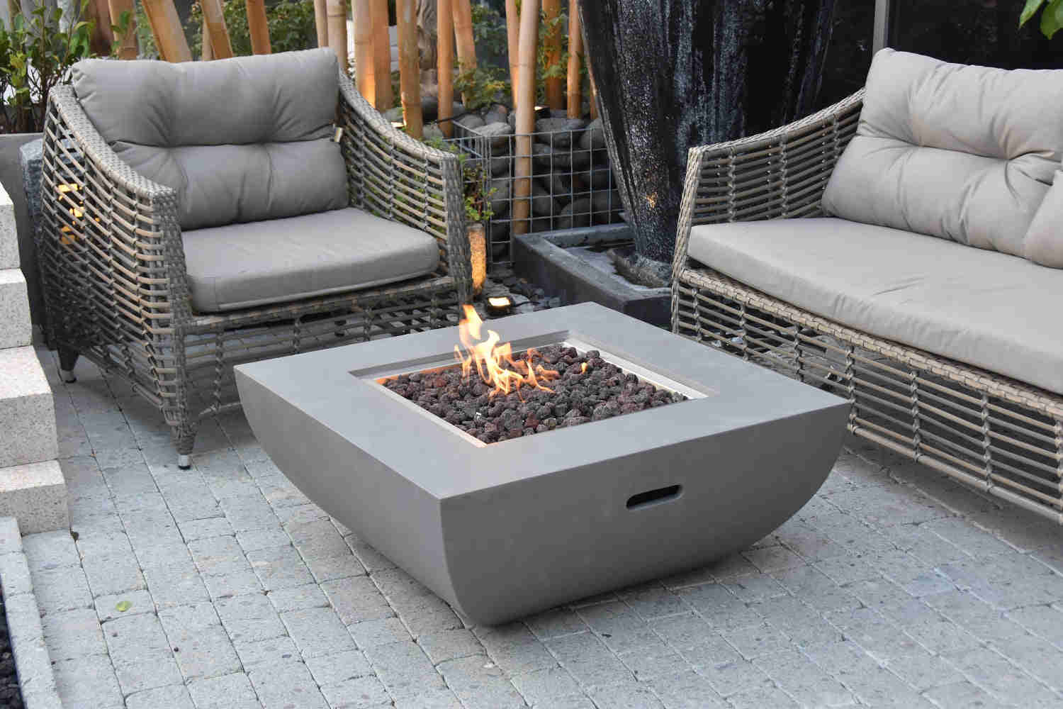 Westport Outdoor Fire Pit Table - Multi-Season Use with Cover