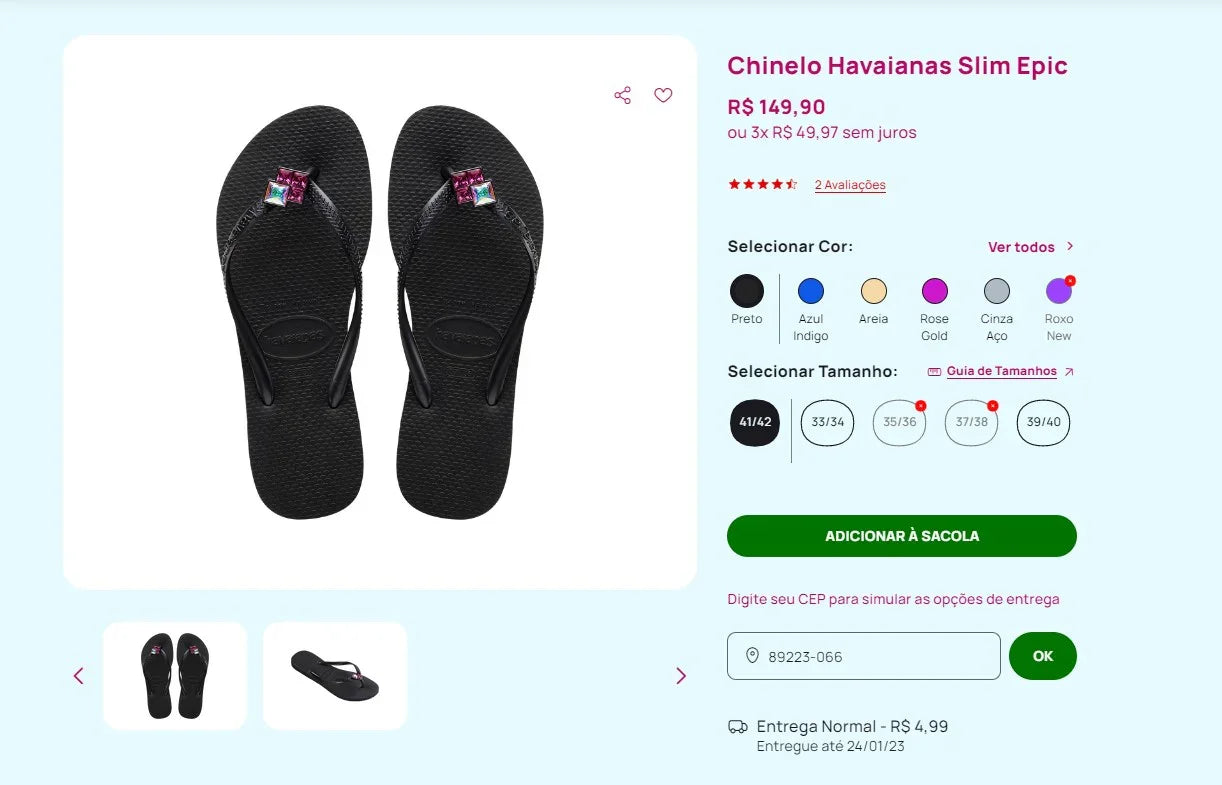 Havaianas Sandals Collection - Size 41/42 (9 Pairs)