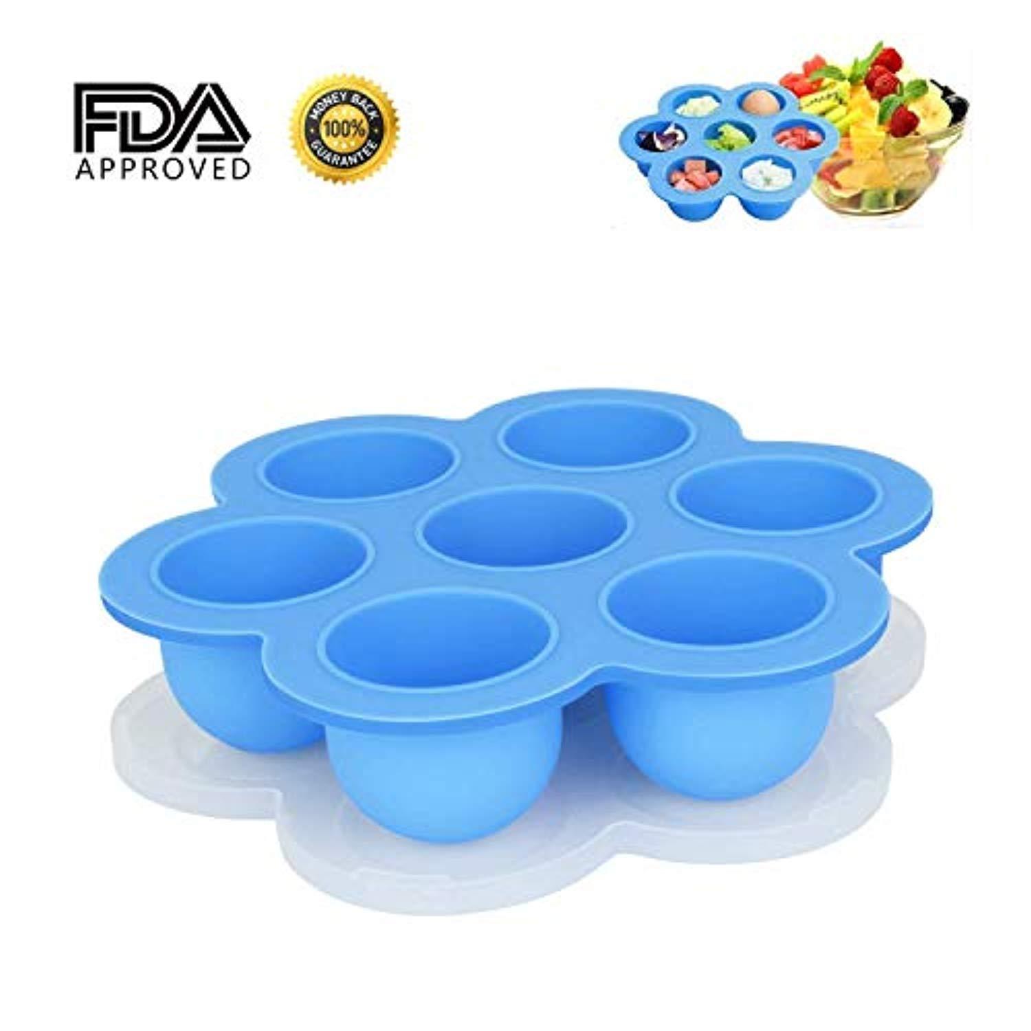 Silicone Egg Bites Molds for Instant Pot & Pressure Cooker - FDA Approved with Lid