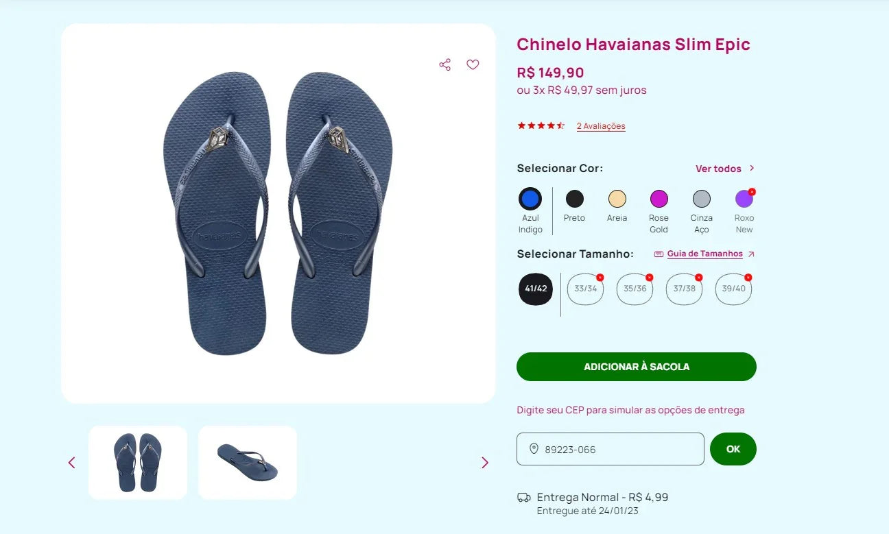 Havaianas Sandals Collection - Size 41/42 (9 Pairs)