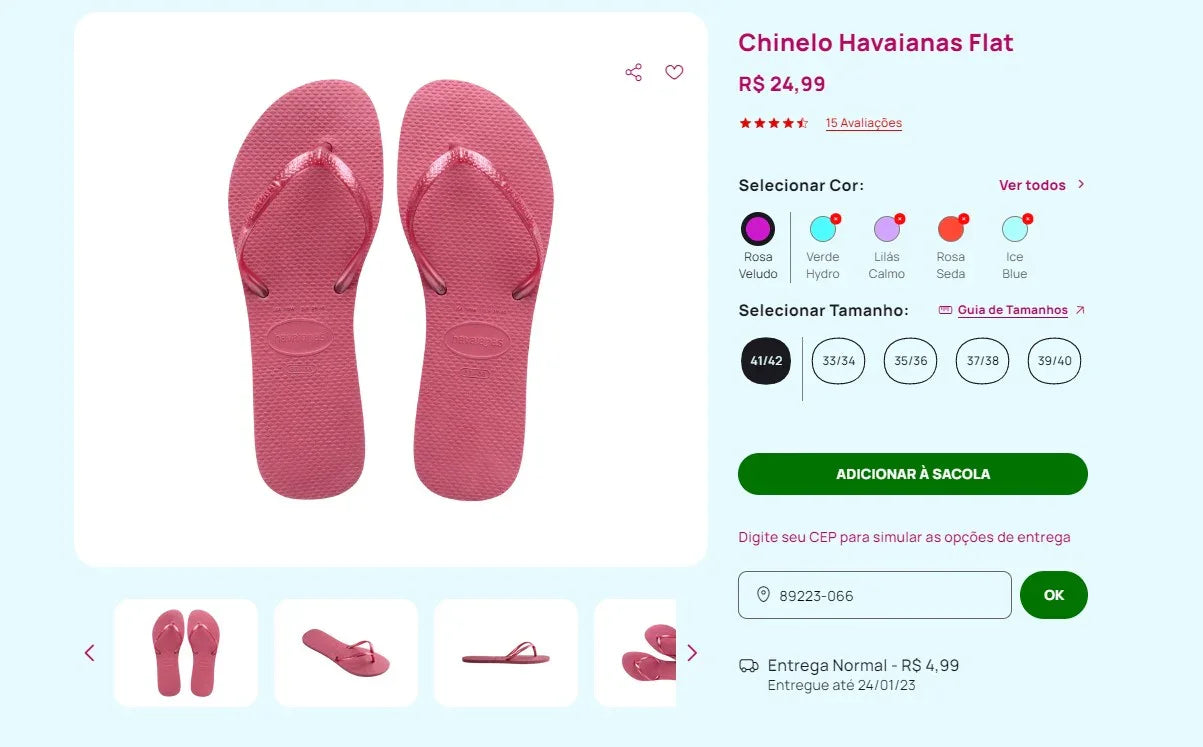Havaianas Sandals Collection - Size 41/42 (9 Pairs)