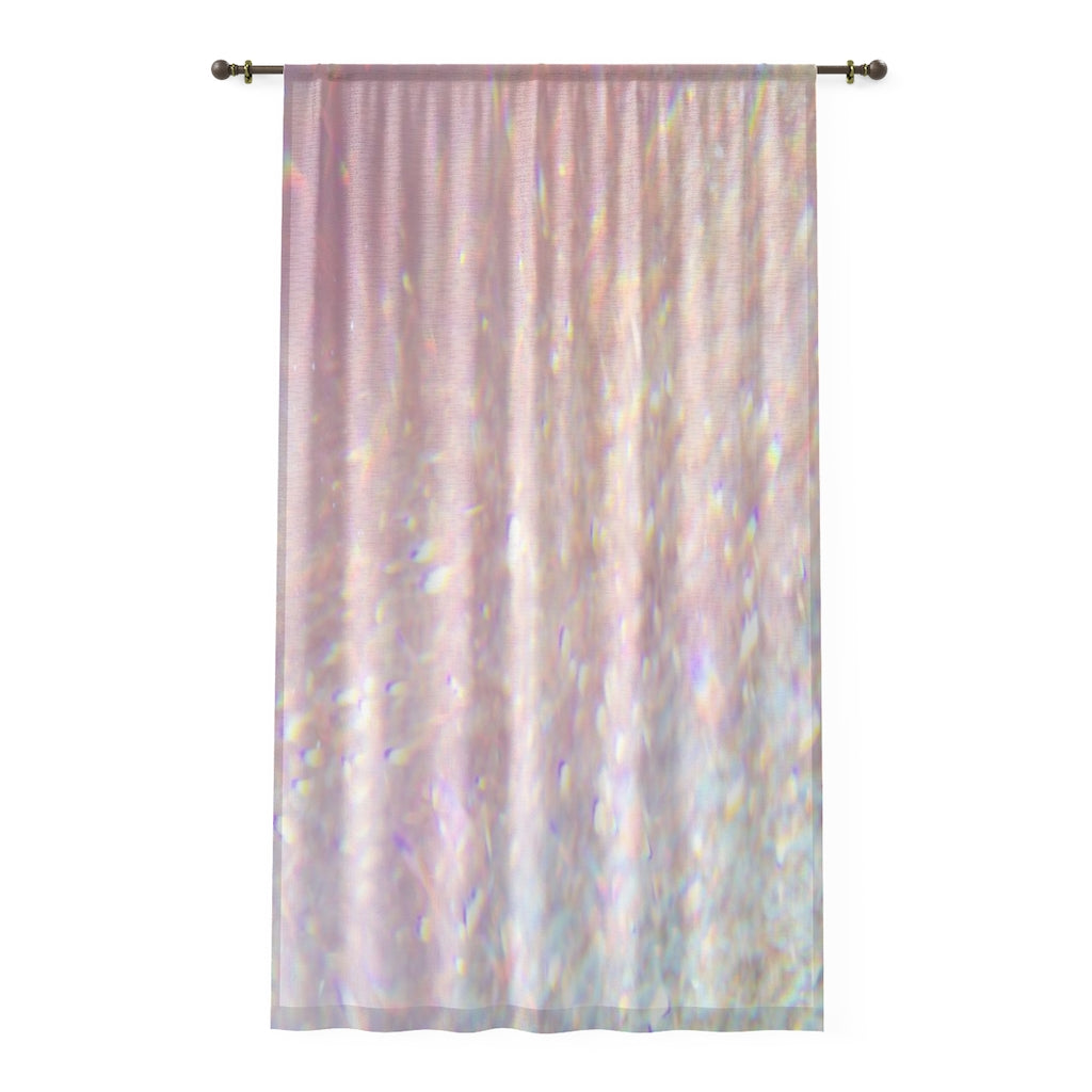 PINK GLITTER REFLECTION - SHEER Window Curtain