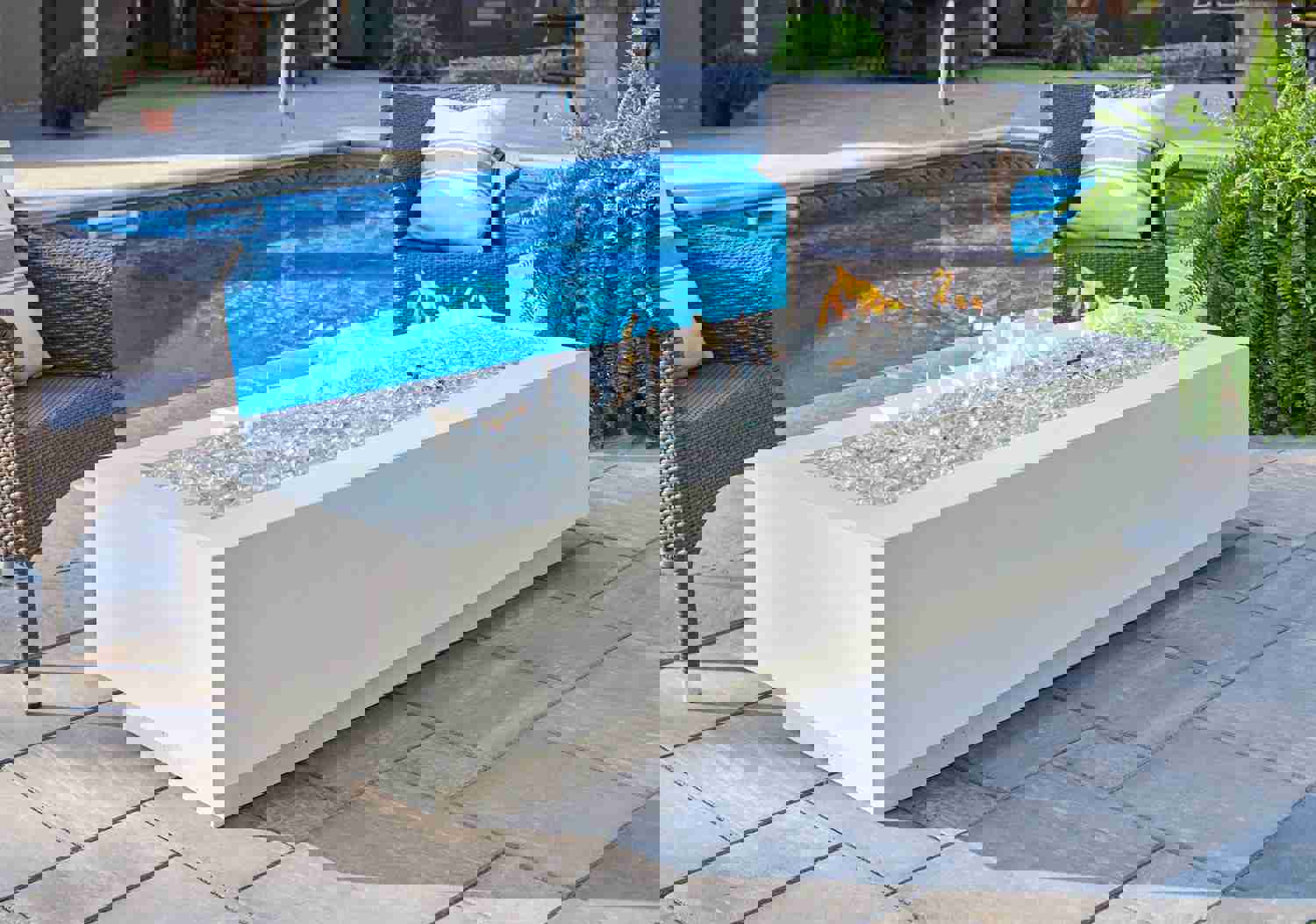 Outdoor Greatroom CV-72 Cove 72 Concrete Linear Gas Fire Pit Table