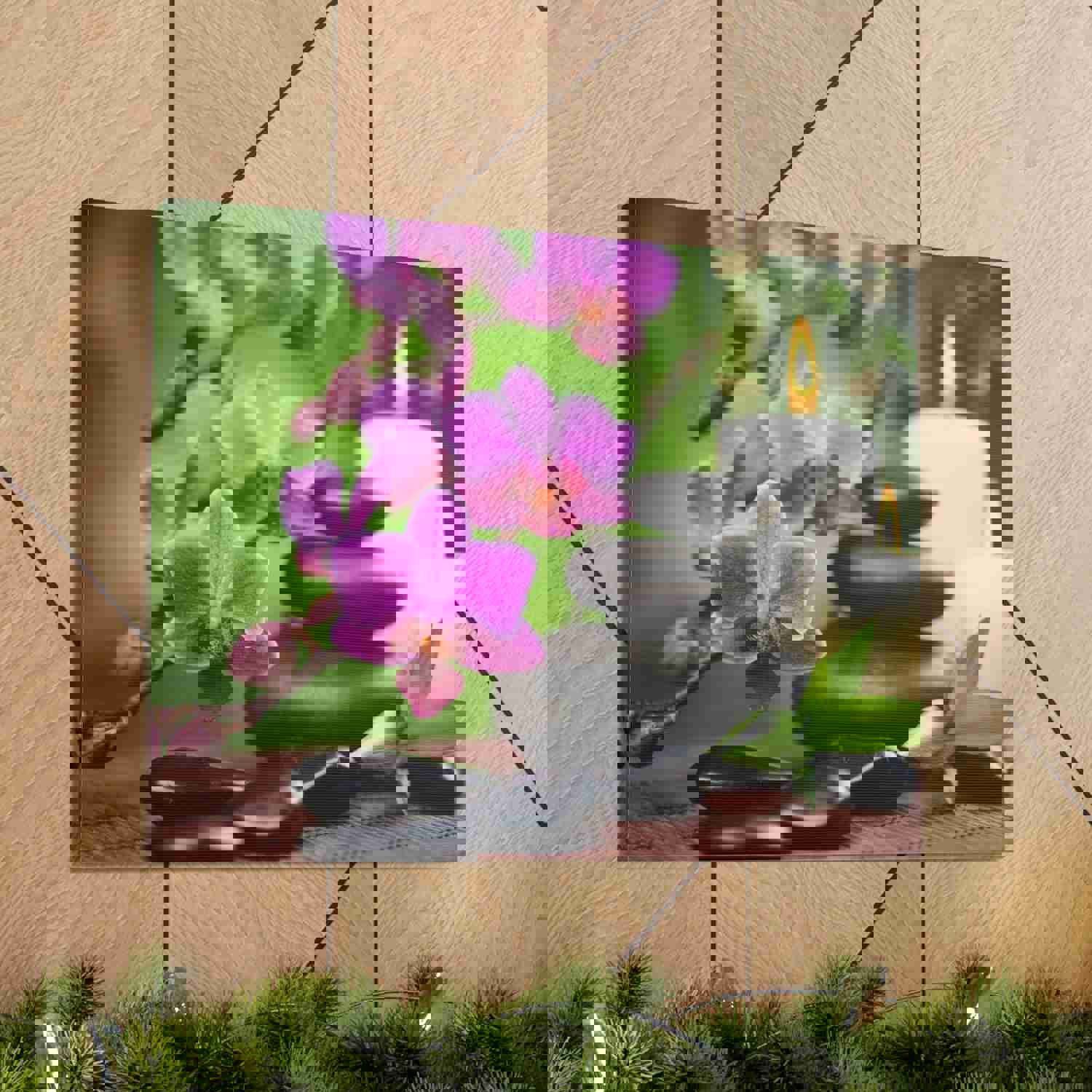 Bamboo Forest Floral Nature Photography Canvas Wall Art for Home Decor