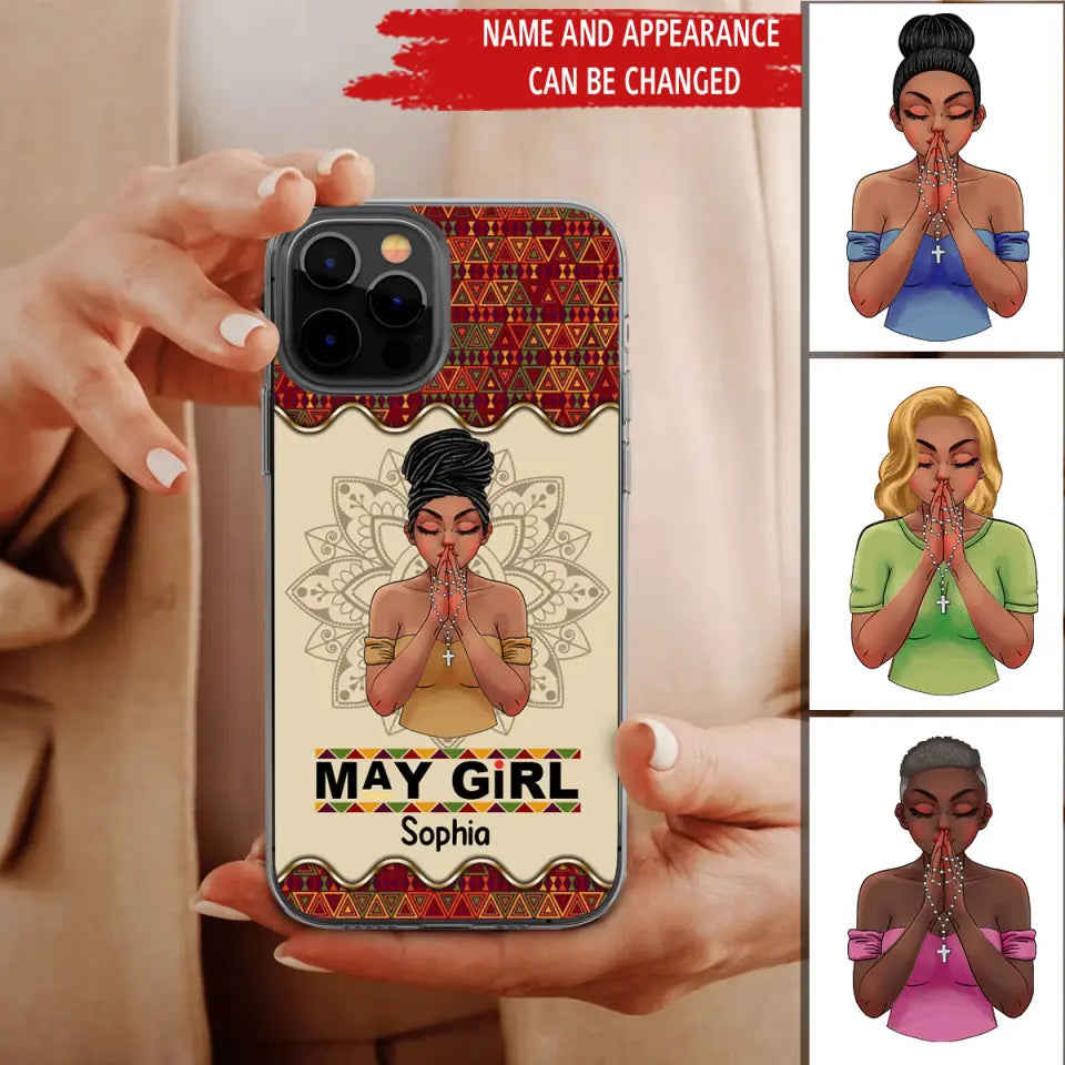 Personalized Clear Phone Case - May Birthday Gift for Her