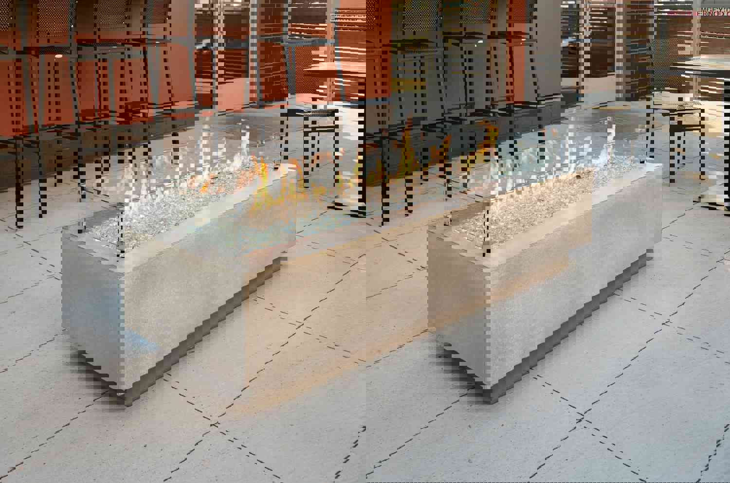 Outdoor Greatroom CV-72 Cove 72 Concrete Linear Gas Fire Pit Table