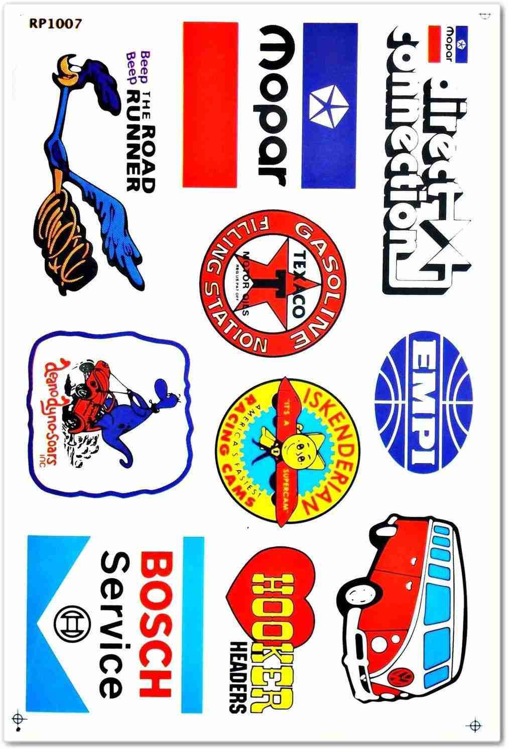 Auto Car Race Hot Rod Racer Vinyl Decal Stickers Pack of 6 for Kids, Adults, and Teens