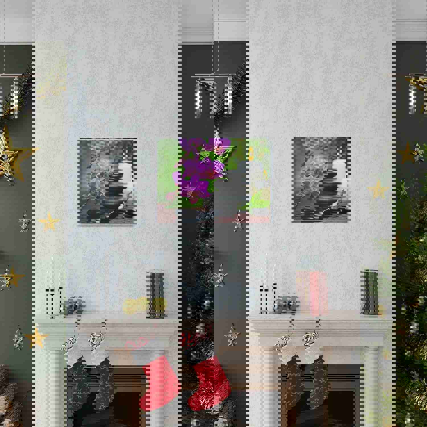 Bamboo Forest Floral Nature Photography Canvas Wall Art for Home Decor