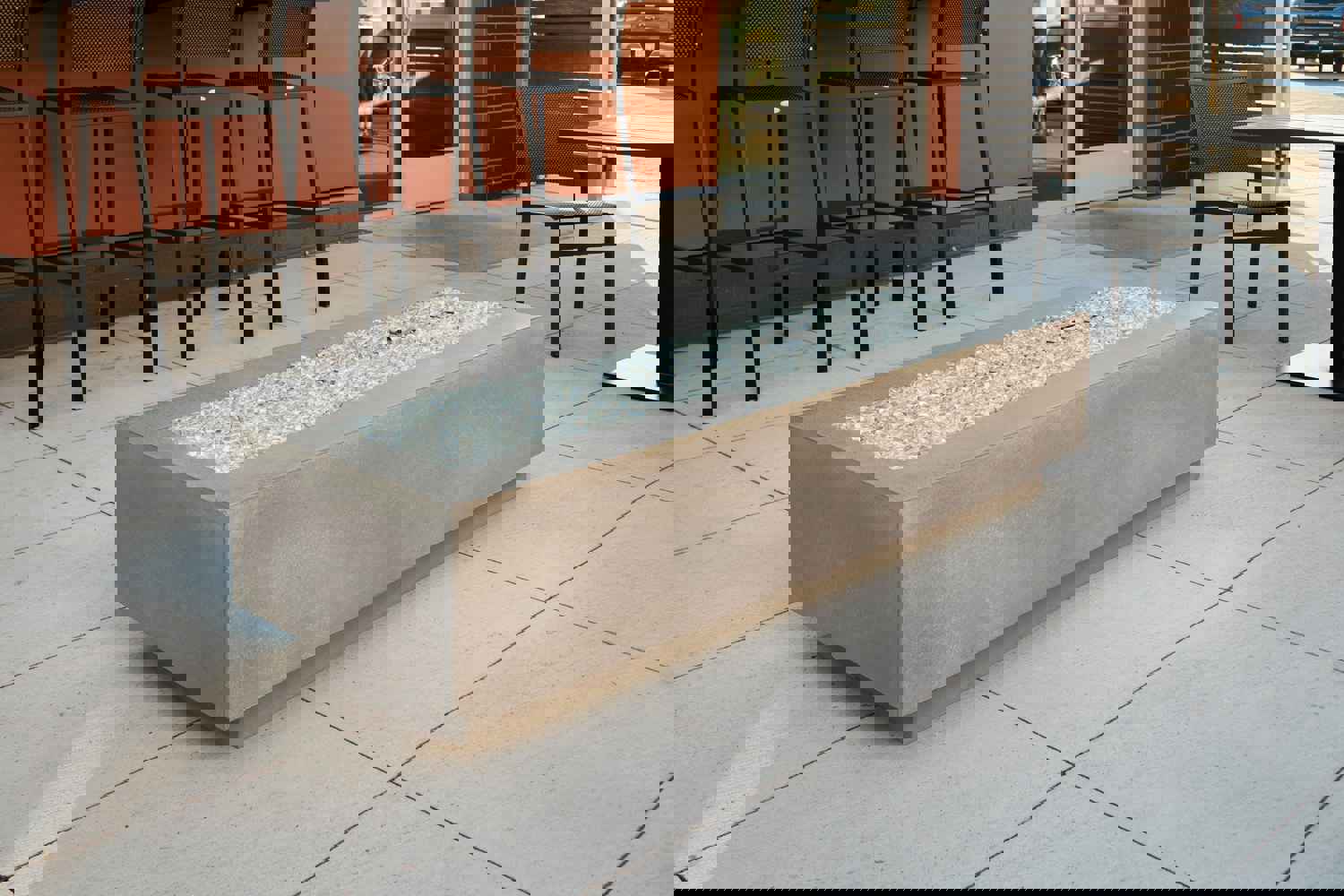 Outdoor Greatroom CV-72 Cove 72 Concrete Linear Gas Fire Pit Table