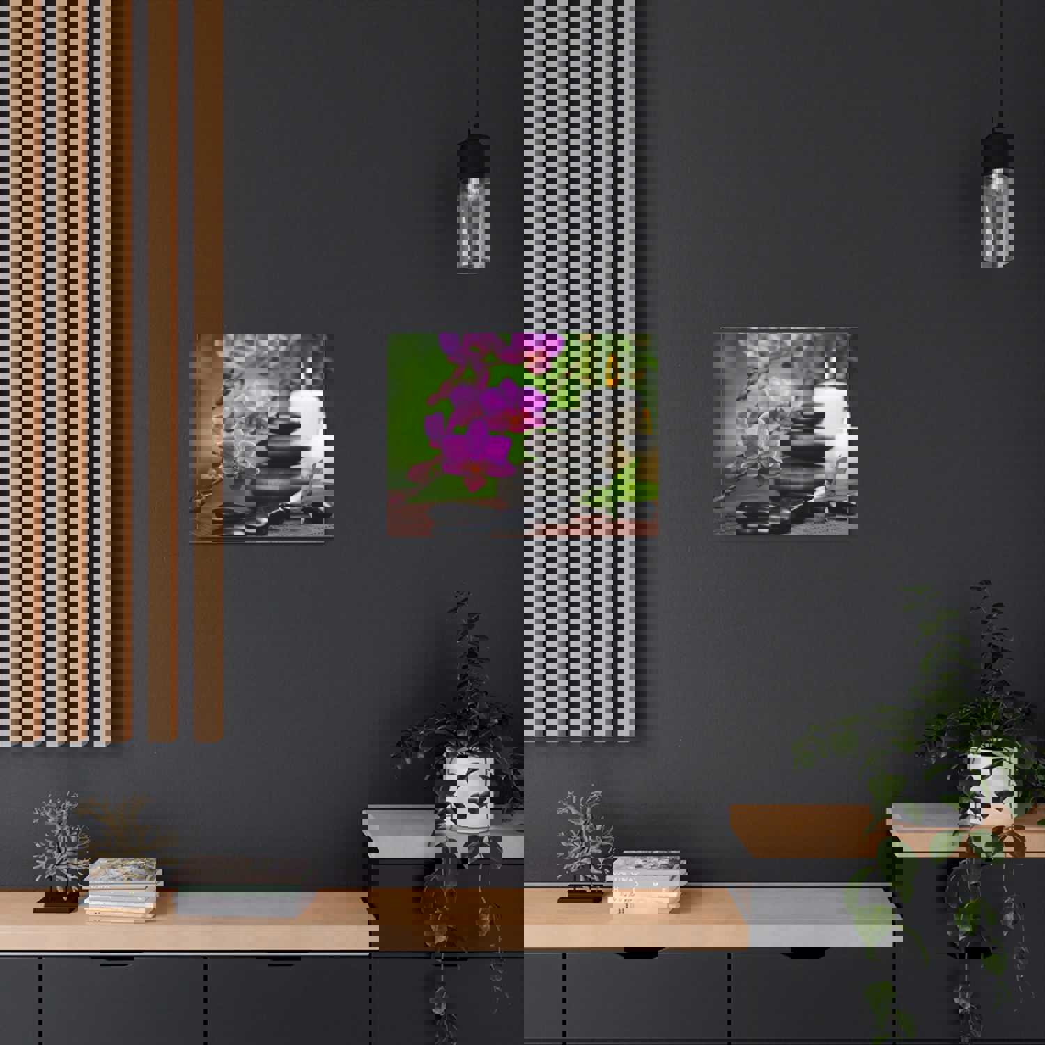 Bamboo Forest Floral Nature Photography Canvas Wall Art for Home Decor