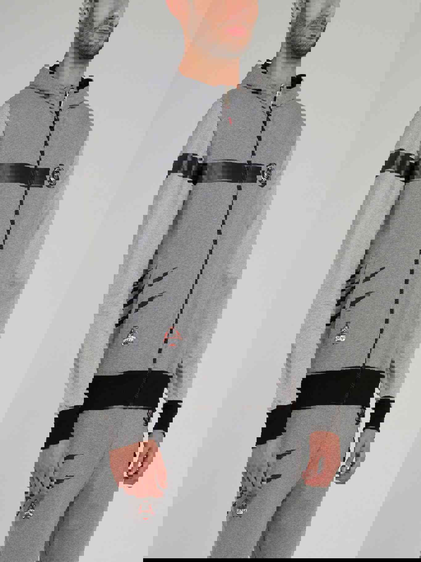 Potency Grey Hoodie Sweat Jacket by Plein Sport