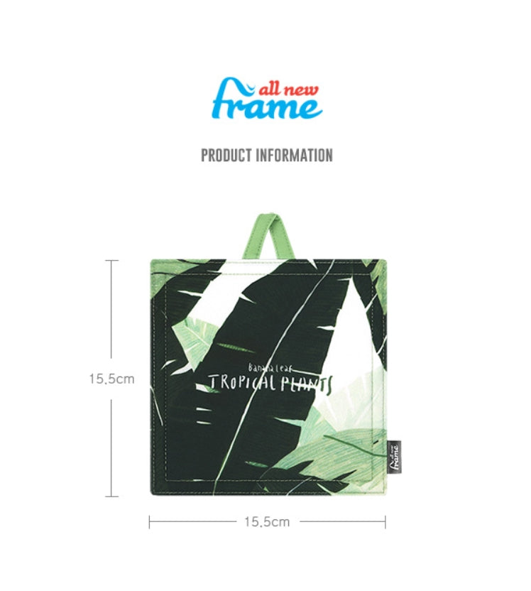 All New Frame TROPICAL PLANTS Kitchen Trivets Mats - Stylish Hot Pot Stand & Housewarming Gift
