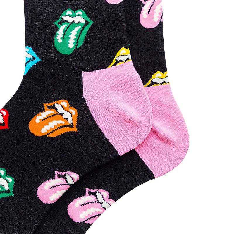 Trend Rolling Stone Band Joint Big Tongue Rock Style Fashion Mens and Womens Cotton Personality Mid Autumn and Winter Socks