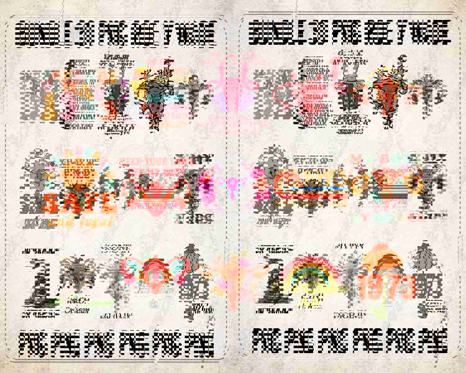 Bundle Roe v Wade SVG, PNG Files - Abortion Is Healthcare, Reproductive Freedom Rights, Social Justice Feminism Activist, My Body My Choice